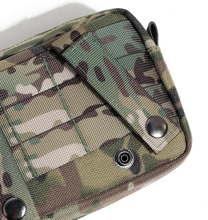 Tactical Belt Pouch EDC Waist Bag MOLLE Admin Pocket Modular Medical Kit Organizer Phone Holster Vest Pack Nylon Utility Zipper Wallet Small Gear Tool Carrier for Men Women Camping Hiking