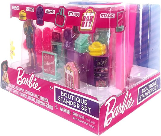 Barbie Boutique Stamp Set - Creative Stamps for Kids to Explore Imagination and Design, Kid-Friendly Stamp Kit for Arts and Crafts Fun, Featuring Fashionable Designs and More.