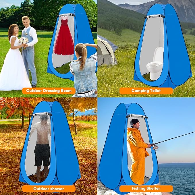 Pop Up Privacy Tent Shower Tent Changing Tent Portable Outdoor Camping Bathroom Toilet Tent Changing Dressing Room Privacy Shelters Room for Hiking and Beach Sun Shelter Picnic Fishing- Waterproof