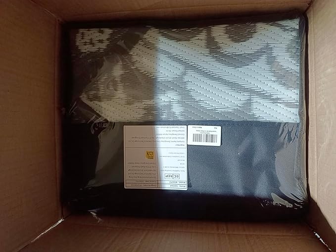 Capslpad 6Ft Round Outdoor Rug for Patios Clearance Reversible Mat Plastic Straw Patio Rugs Lightweight RV Camping Mat Circle Outside Area Rug Carpet for Balcony Deck Trailer Picnic BBQ, Grey