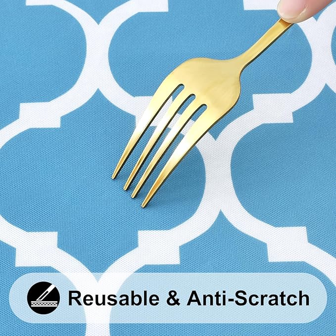 Smiry Rectangle Picnic Table Cover, Waterproof Elastic Fitted Camping Tablecloths for 4 Foot Tables, Wipeable Flannel Backed Vinyl Tablecloth Protector for Indoor, Outdoor (Light Blue, 24x48 Inches)