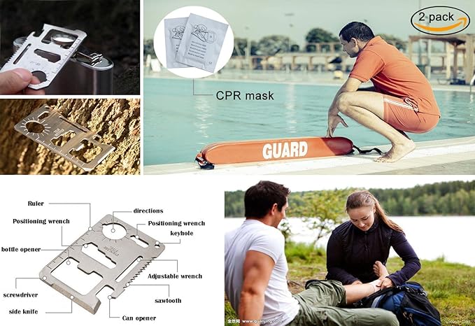 SHBC Waterproof First Aid Kit (228pcs) with All Basic or Advanced Supplies You Need. Suitable for Emergencies at Home or Outside, Travel, Home, Camping, Camouflage Grey