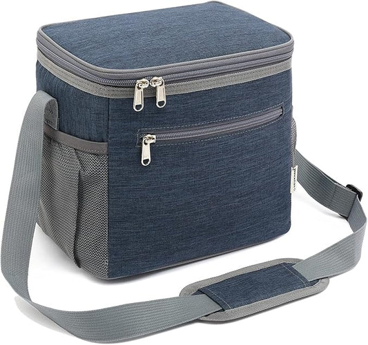 Navy Unisex Meal Holder, Durable & Safe, Long-Term Insulation, Leakproof & Water-Resistant, Large Capacity & Multi Compartments, Wide-Open-Design & Portable