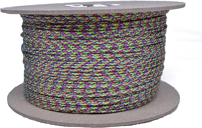BORED? PARACORD! Nylon Micro Cord - 125 or 1000 Foot Spool Options - 70+ Colors and Patterns - 1.18mm Cord
