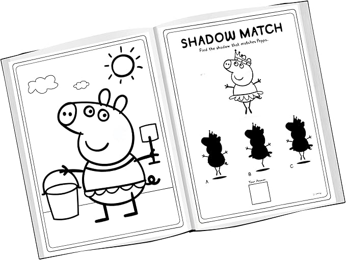 Coloring and Activity Set - Bundle Includes Peppa Pig Coloring Book, Peppa Pig Stickers, and 2-Sided Door Hanger (Peppa Coloring Book & Stickers)