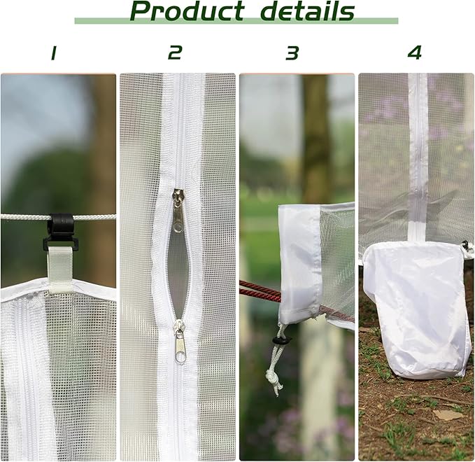 ISAGAPOY Hammock Mosquito Net - Lightweight, Portable, Easy Setup - Fits All Camping Hammocks