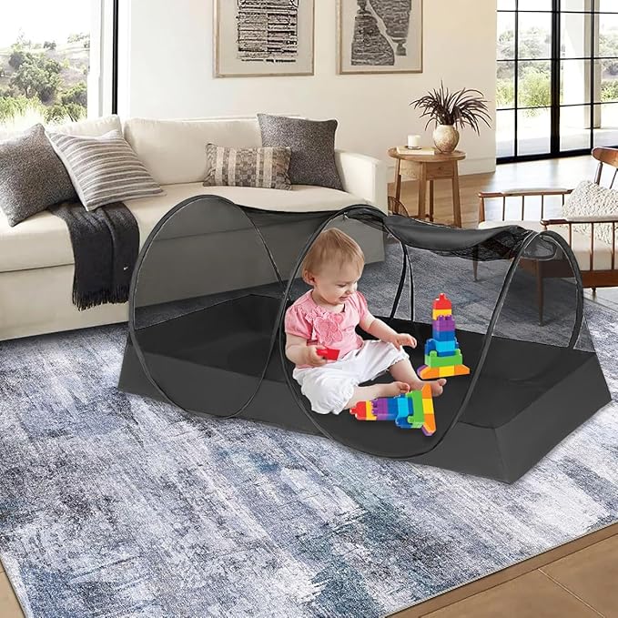 Mengersi Portable Mosquito Net Foldable Pop Up Tent for Twin Size Bed,Bed Canopy Mosquito Tent for Bed Camping Travel Patio,Free Installation