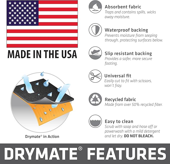 Drymate Tent Carpet Mat, Protective Waterproof Liner Keeps You Warm & Dry, Camping Floor Rug Accessory, Durable, Lightweight, Soft & Comfortable, Trimmable Material (USA Made) (Charcoal)