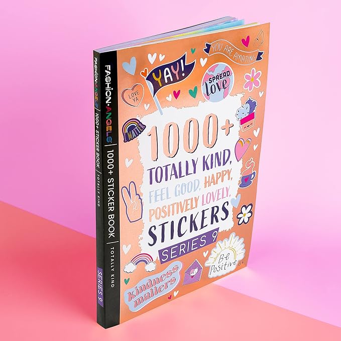 Fashion Angels 1000+ Kindness Stickers for Kids Positive Affirmation & Mental Health Stickers - 40-Page Sticker Book for Scrapbooks, Planners, Rewards, Ages 6+