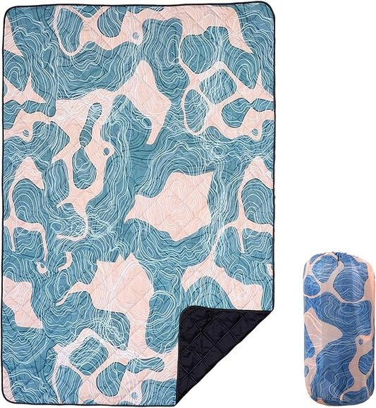Waterproof Outdoor Blanket, 78.7x55inch, Printed Large Picnic Blankets, Foldable Picnic Mat, Camping Blanket for Picnic, Grass, Park, Lawn, Beach - Abstract Line