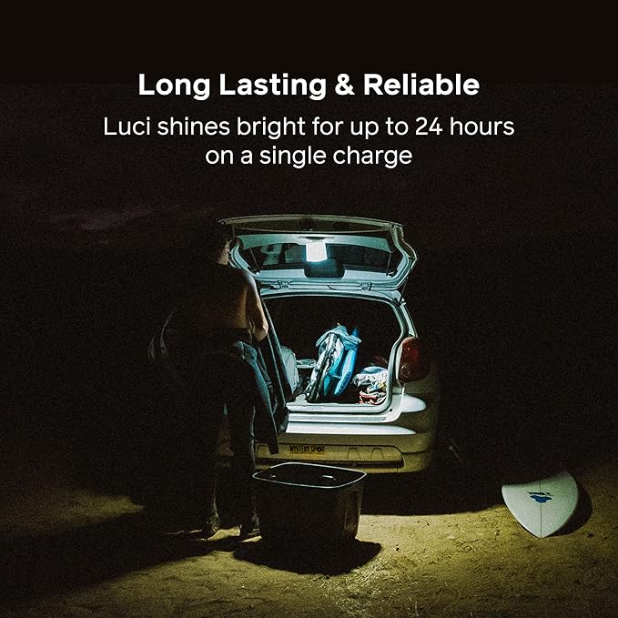 BioLite Luci Original Solar Inflatable Camping Lantern, Clear