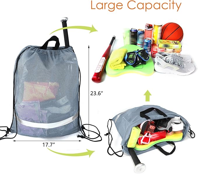 BeeGreen Drawstring Backpack for Men Women Athletic Gym Sports Workout Beach Swim …