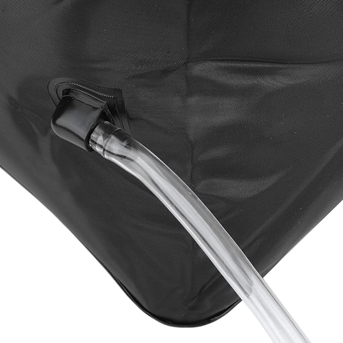 Fdit 40L Portable Solar Shower Bag Automatic Heat Absorption Large Capacity PVC Outdoor Camping Shower with Retractable Shower Head, Suitable for Travel Hiking