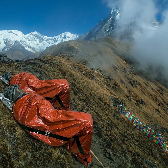 Emergency Sleeping Bags 2 Pack | Portable Emergency Blanket Survival Gear