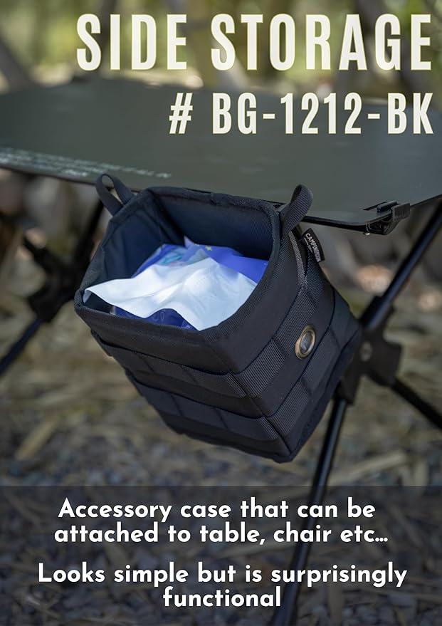 camping moon Storage Box Accessory Small Gear Organizer XS Black BG-1212BK (Black)