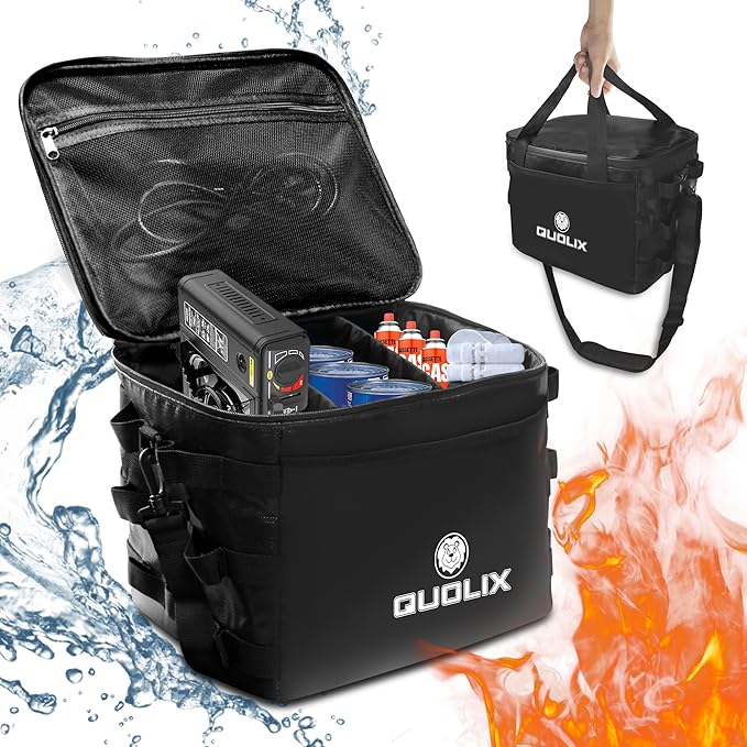 Portable Waterproof Fireproof Camping Storage Bag, Grill Carry Bag, Cookware Organizer, Outdoor Case for Camping, Tailgating, Grilling, Bag Only