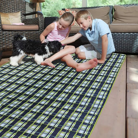 Picnic Blanket Beach Mat Extra Large Sandproof Waterproof Camping Blanket Portable Travel Blanket Play Mat for Outdoor Indoor Family Women Men Kids Beach BBQ Park Grass, 79"x57"
