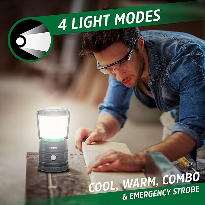 ENERGIZER LED Camping Lantern X1000, Bright and Rugged Tent Light, Water Resistant Lantern for Camping, Hiking, Fishing, Emergency (USB Cable Included)