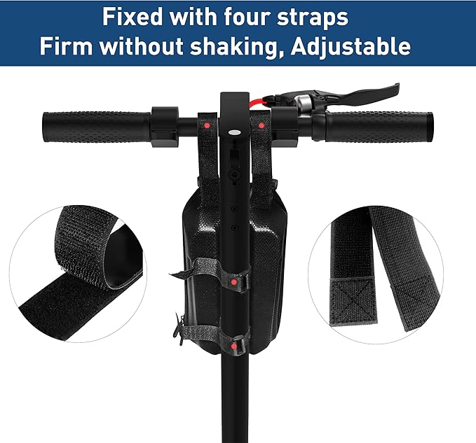 Hiboy Scooter Storage Bag, 3L/4L Large Capacity Scooter Handlebar Bag, Front Hanging Bag for Electric Scooter/Electric Bike, for Carrying Chargers, Phone, Keys with Waterproof Hardshell EVA Material