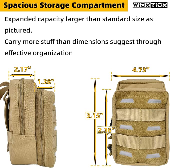 Tactical EDC Pouch, Molle Utility Pouch Gadget Organizer Holder Bag Phone Holster Waist Pack Admin Pouch Tool Pocket for Outdoor Activities, Attached to Backpack/Vest/Belt