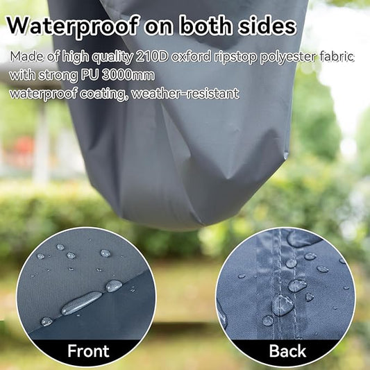 Hikeman Tent Footprint - Waterproof Camping Tarp, Heavy Duty Tent Floor Saver, Ultralight Ground Sheet Mat for Hiking, Backpacking, Hammock, Beach - Storage Bag Included(PU3000mm,180 * 210CM)