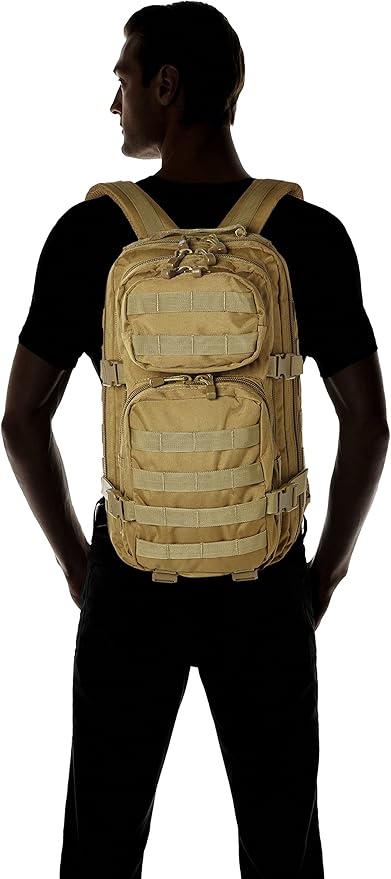 Mil-Tec Unisex Assault Pack - Rugged Durable Lightweight Ergonomic Versatile Tactical Outdoor Camping Hiking Backpack with Adjustable Padded Shoulder Straps & MOLLE Loops, Coyote, 20L