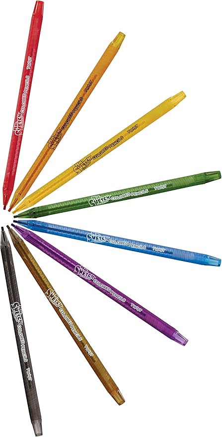 Mr. Sketch Scented Twistable Colored Pencils, Assorted Colors, 8 Count