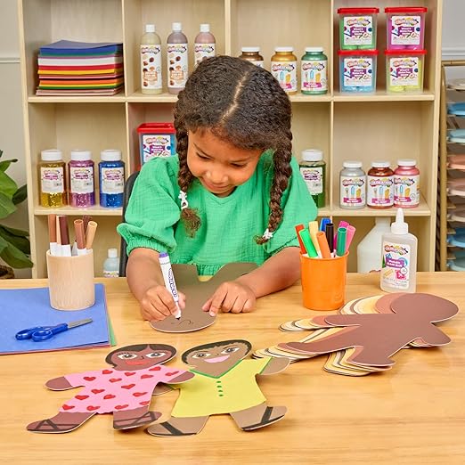 Colorations Multicultural Big People Shapes Set of 24, Multicultural Glossy Card, Skin Color Paper, Kids Around The World, Cardboard People, People Shapes, Multicultural, Diversity