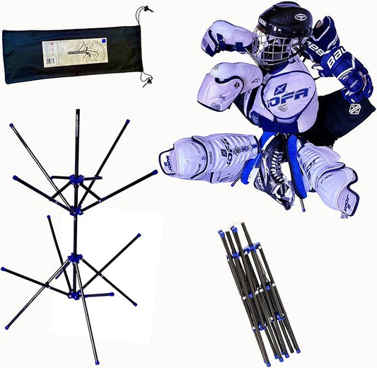 Hockey Gear Drying Rack - Heavy Duty Aluminum Collapsible Portable Sports Gear Drying Rack - Tree - Hockey Equipment Drying - Hockey Gifts