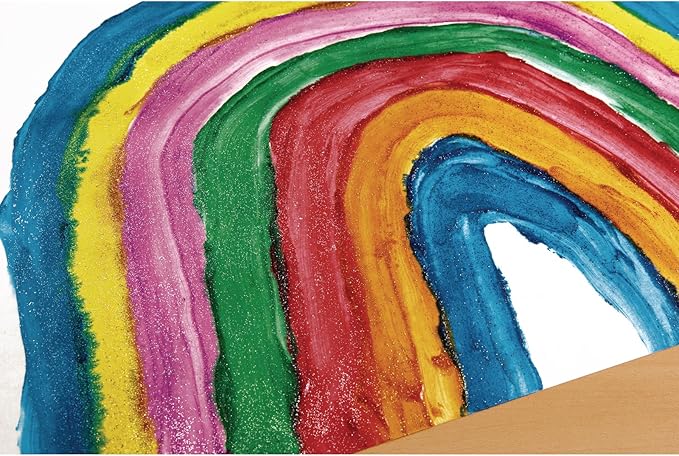 Colorations® White Washable Glitter Finger Paint, 16oz, Paint, Washable Paint, Finger Paint, Kids Paint, Washable Paint For Kids, Finger Paints For Toddlers Non-Toxic, Tempera Paint, Toddler Paint