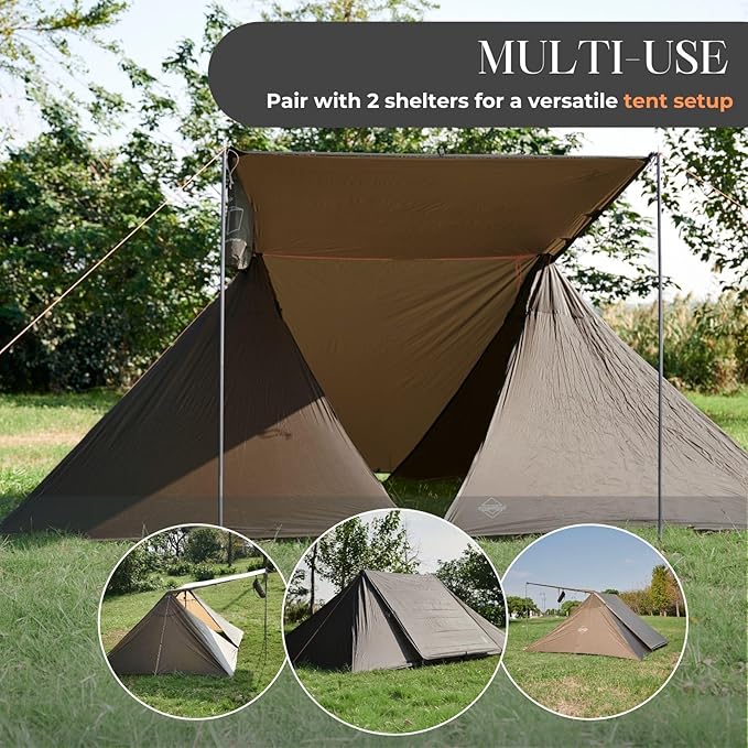 onewind Portable Privacy Shower Tent with Pole, Ultralight Camping Shower Shelter Portable Toilet Tent Bathroom Tent Privacy Changing Dressing Room for Outdoor Use Camping Hiking Backpacking