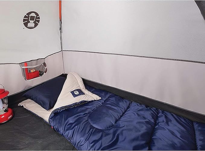 Coleman Brazos 20/30°F Adult Cool-Weather Sleeping Bag with No-Snag Zipper & Stuff Sack, Machine Washable