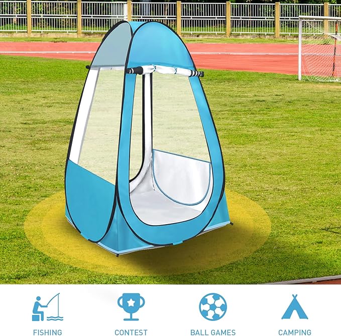 Pop Up Tent, Clear Outdoor Tents Sports Fishing, Rainproof and Windproof Beach Camping, Lightweight and Sturdy, Easy Set Up, UPF 50+ Portable Folding 39" x 64"