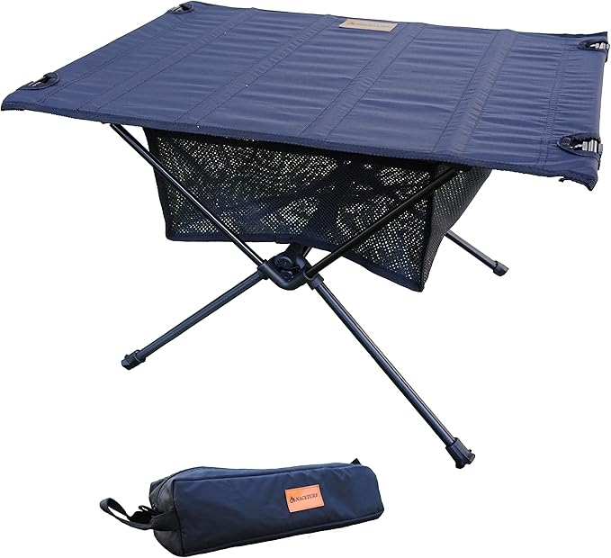 NACETURE Ultralight Backpacking Table - Collapsible Camping Table with Storage Mesh for Camping Gear Accessories, Hiking, Mountaineering, Outdoor Travel
