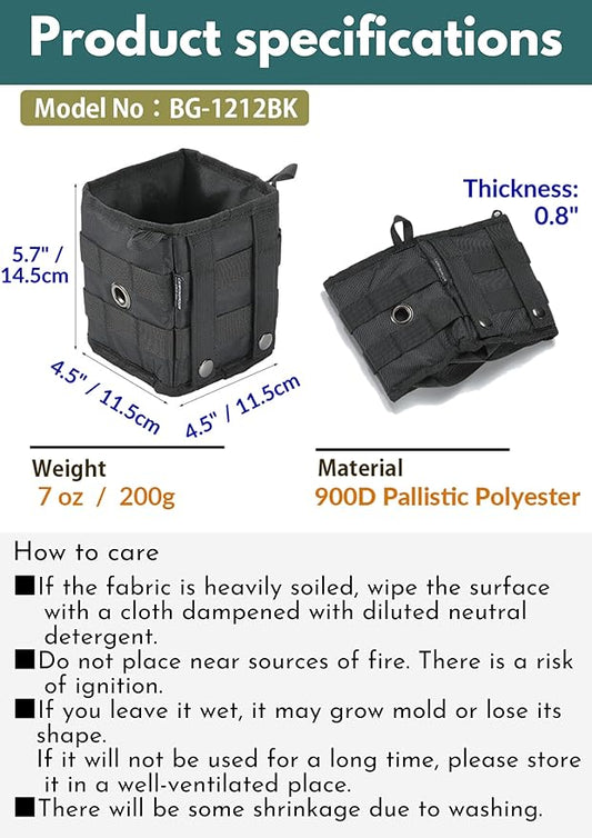 camping moon Storage Box Accessory Small Gear Organizer XS Black BG-1212BK