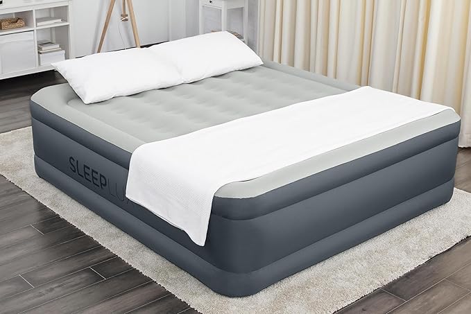 SLEEPLUX Durable Inflatable Air Mattress with Built-in Pump, Pillow and USB Charger