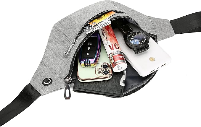 Fanny Pack for Men & Women, Fashion Waterproof Waist Packs with Adjustable Belt, Casual Bag Bum Bags for Travel Sports Running.