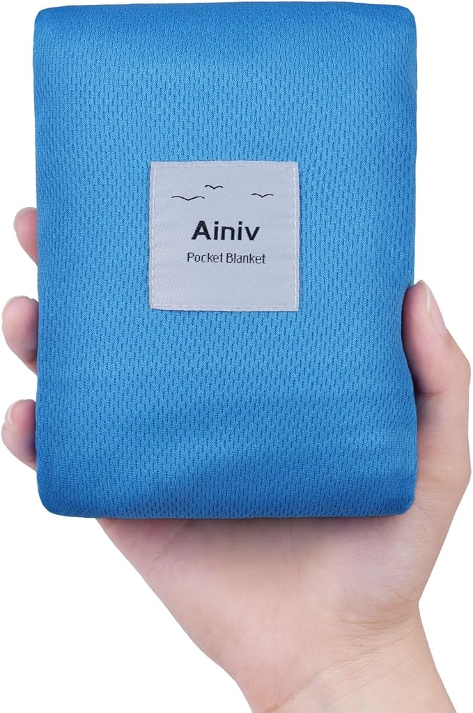 Picnic Blanket, Mini Pocket Beach Mat 78.8 x 82.7IN (5-7 People) Foldable, Lightweight Waterproof Sand Free, Foldable Thin Ground Sheet for Outdoor Camping Hiking Travel - with Hand Strap