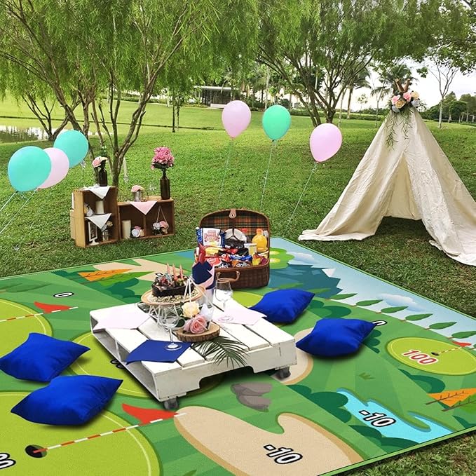 Extra Large Picnic Blankets Waterproof Foldable (80"x 80") Boho Beach Blanket Waterproof Sandproof,3-Layer Thicking Mat Outdoor Packable Camping Blanket