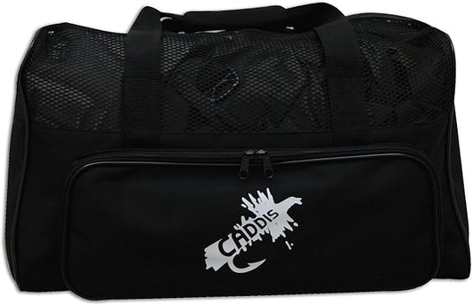 Caddis Deluxe Black Nylon Canvas Wader Bag with Mesh Dry Top, Changing Mat and Carry Straps