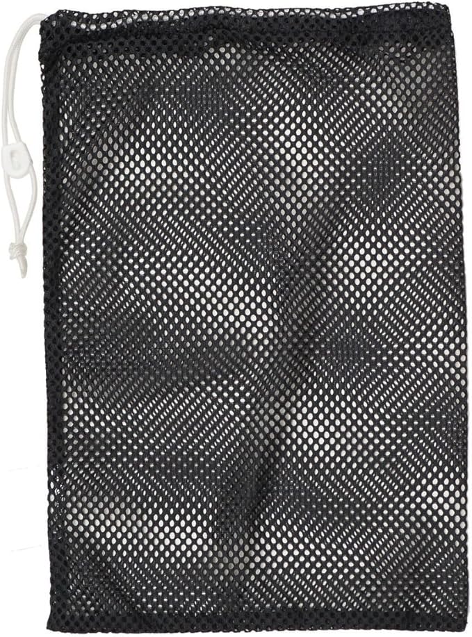 Champion Sports Mesh Equipment Bag – Heavy-Duty Nylon Drawstring Bag with Lock & ID Tag, Breathable Storage Sack for Balls, Swim Gear, Laundry & Toys, Multiple Sizes & Colors