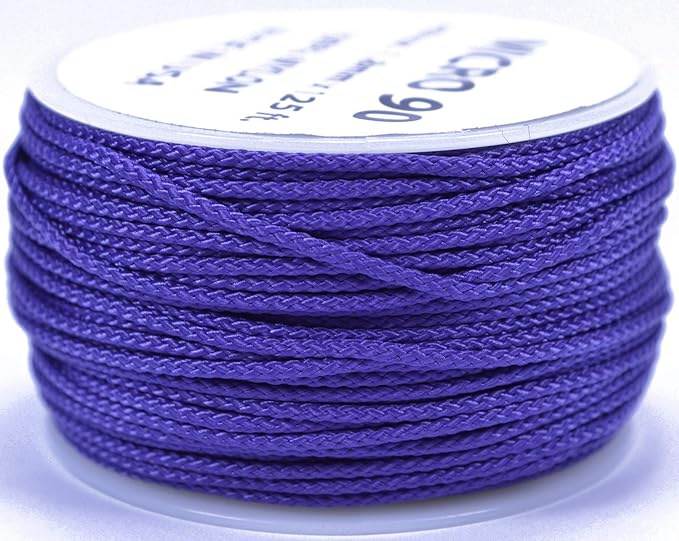 BORED? PARACORD! Nylon Micro Cord - 125 or 1000 Foot Spool Options - 70+ Colors and Patterns - 1.18mm Cord