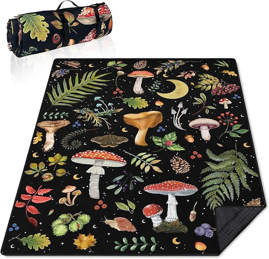 Extra Large Picnic Blankets Waterproof Foldable (60 "x 80") Beach Blanket Waterproof Sandproof,3-Layer Thicking Mat Outdoor Packable Camping Blanket