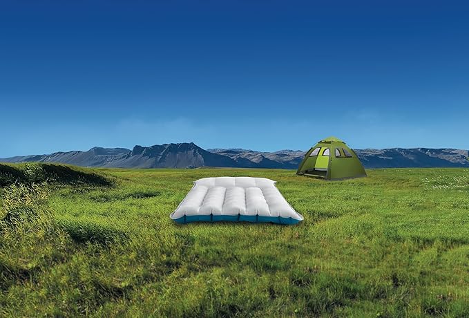 Intex 67997E Camping Sleeping Air Mattress 26.5" x 72.5": Durable Outdoor Use – 2-PLY Laminate – Velvety Surface – Unique Construction – 300lb Weight Capacity