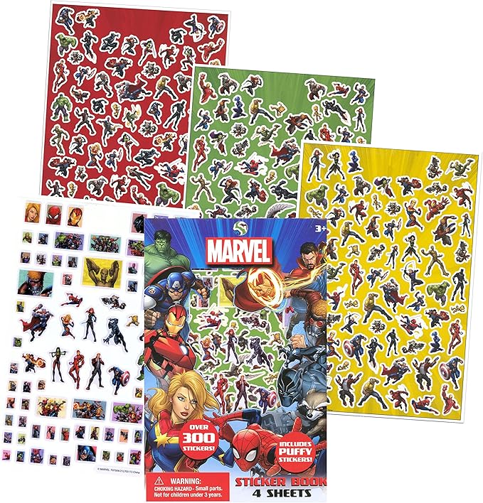 Avengers Coloring Book Set Bundle with Avengers Stickers and Superhero Door Hanger (Avengers Classic)