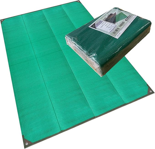BalajeesUSA Outdoor Rug - 9x18 Green, rv Awning mat Reversible Recycled Plastic Straw mat Outdoor Patio Rugs Clearance Waterproof Large RV Camper Mats 7230