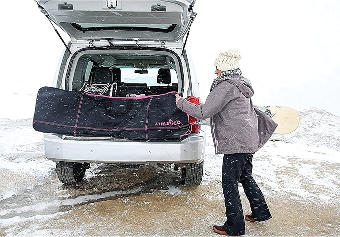 Athletico Two-Piece Snowboard and Boot Bag Combo | Store & Transport Snowboard Up to 165 CM and Boots Up To Size 13 | Includes 1 Snowboard Bag & 1 Boot Bag (Black)