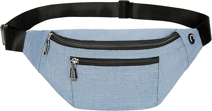 Fanny Pack for Men & Women, Fashion Waterproof Waist Packs with Adjustable Belt, Casual Bag Bum Bags for Travel Sports Running.