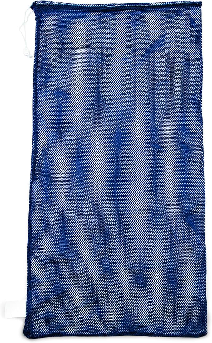 Champion Sports Mesh Equipment Bag – Heavy-Duty Nylon Drawstring Bag with Lock & ID Tag, Breathable Storage Sack for Balls, Swim Gear, Laundry & Toys, Multiple Sizes & Colors