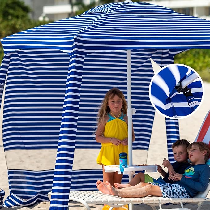 AMMSUN Beach Cabana Sidewall, Additional Privacy Sunwall for AMMSUN 6.2'×6.2' Beach Cabana, Easy Set Up and Take Down